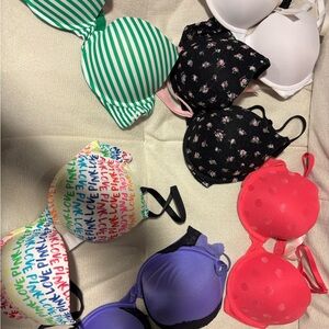 6 Colorful VS PINK Bra Collection